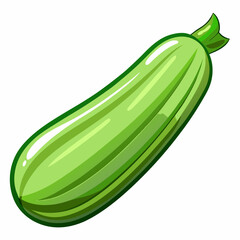 Art Nouveau Zucchini Vector on White Background
