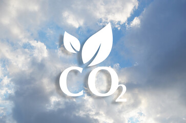 carbon neutral text information sign	