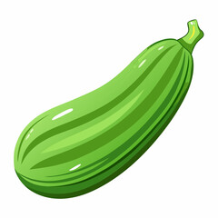Art Nouveau Zucchini Vector on White Background