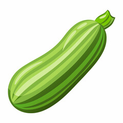 Art Nouveau Zucchini Vector on White Background
