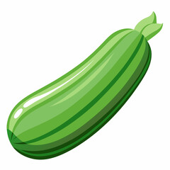 Art Nouveau Zucchini Vector on White Background