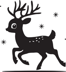 Obraz premium A deer vector file silhouette