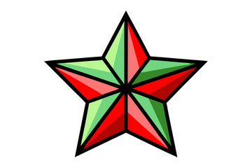 red and green star