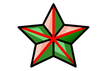 red and green star
