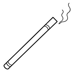 Cigarette Vector Illustration on White Background