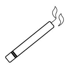 Cigarette Vector Illustration on White Background