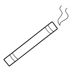 Cigarette Vector Illustration on White Background