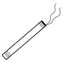 Naklejka premium Cigarette Vector Illustration on White Background