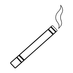 Cigarette Vector Illustration on White Background