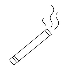 Cigarette Vector Illustration on White Background