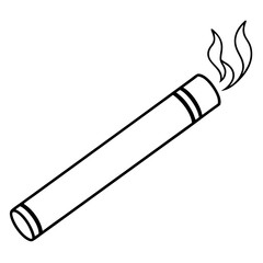 Cigarette Vector Illustration on White Background