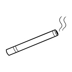 Cigarette Vector Illustration on White Background