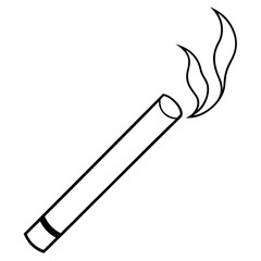 Cigarette Vector Illustration on White Background
