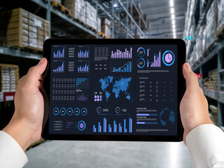 Business data dashboard provide business intelligence analytic for marketing strategy planning snugly with big data set to analyze customer demands and foreseeing business future