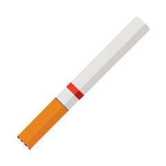 Minimalist Cigarette Vector Art on White Background