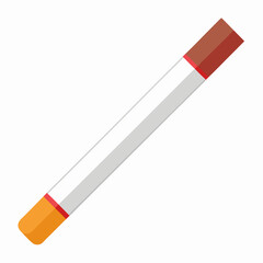 Minimalist Cigarette Vector Art on White Background