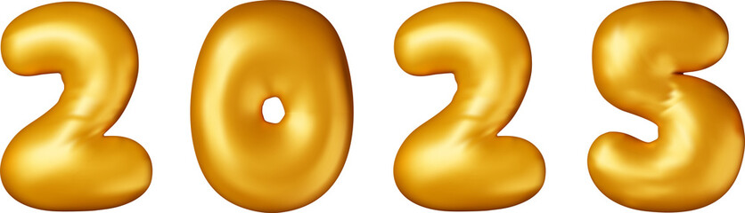 3d Gold Balloon New Year Symbol