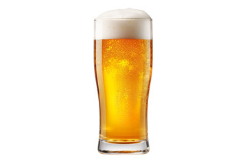 beer glass isolated on clear white background