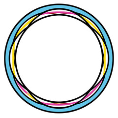 Abstract Colorful Circle Vector Design on White Background