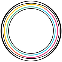 Abstract Colorful Circle Vector Design on White Background