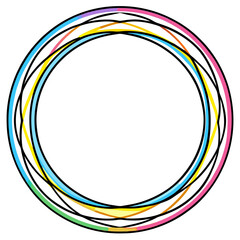 Abstract Colorful Circle Vector Design on White Background