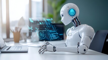 Robotic Financial Advisors and Transparent Fintech Ecosystem in Minimalist Corporate Office