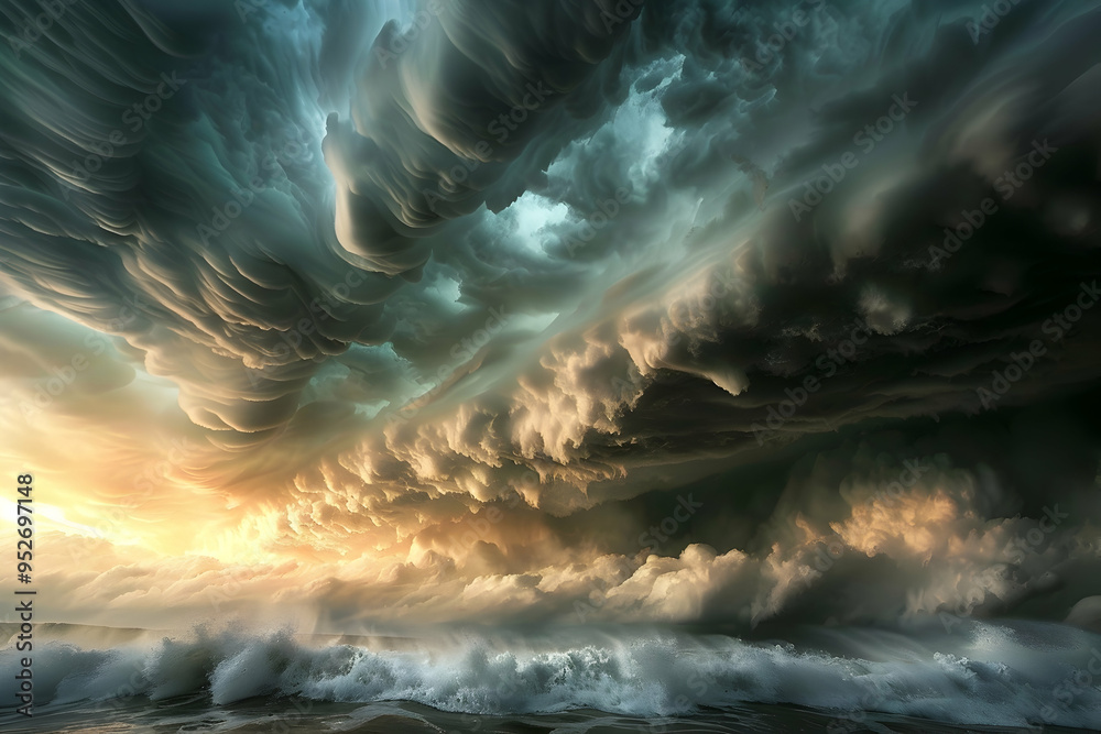 Canvas Prints storm over the ocean