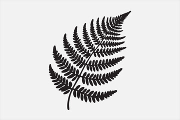 A beautiful Fern Leaf Plant Life Silhouette design.