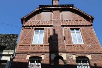 Maison typique, vue de l'extérieur, ville de Beauvais, département de l'Oise, France