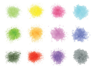 12 soft watercolor splash stain 