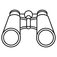 Binocular Silhouette Vector Illustration