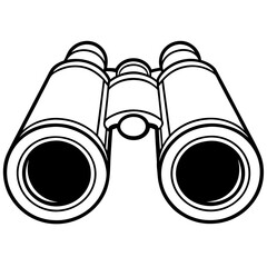 Binocular Silhouette Vector Illustration