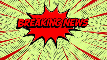 Breaking News Comic Book Speech Bubble