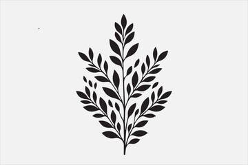 A beautiful  Leaf Plant Life Silhouette design.