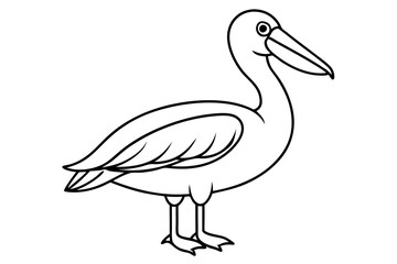 Obraz premium Pelican Line Art Vector Illustration