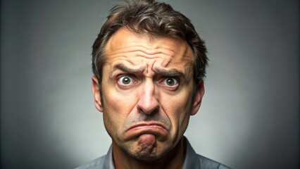 Obraz premium Annoyed face with rolling eyes showing frustration , eye rolling, irritation, exasperation, tired, fed up