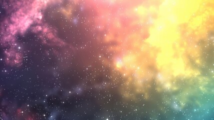 Naklejka premium Cosmic Nebula with Stars