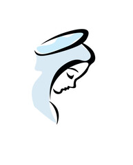Vector illustration of Virgin Mary. The Virgin of GuadalupeVector illustration of Virgin Mary. The Virgin of Guadalupe