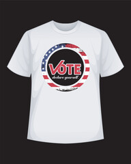 Vote Declare Yourself Typography T-Shirt Design