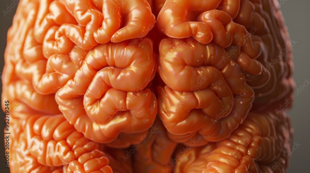 Poster Artistic carrot brain with realistic texture and patterns