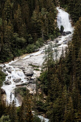 Alaskan waterfall in the mountains