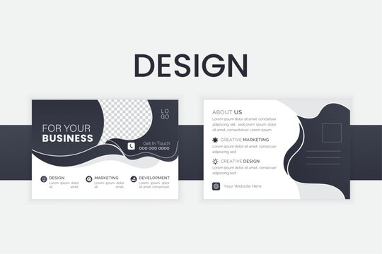 Creative modern business postcard design or EDDM Postcard Design template
