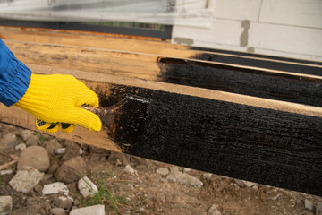 Waterproofing of wooden boards