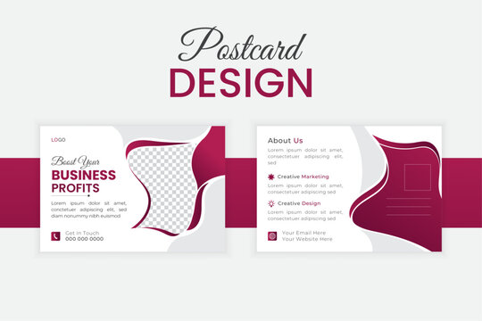 Creative modern business postcard design or EDDM Postcard Design template

