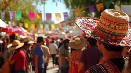 Colorful Mexican Hat at a Festival