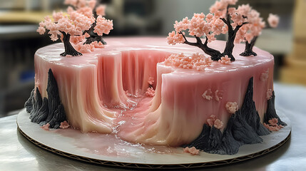 Abstract cake decoration.