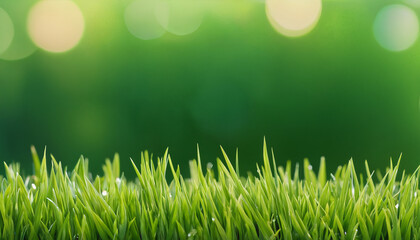 Obraz premium green grass background with bokeh