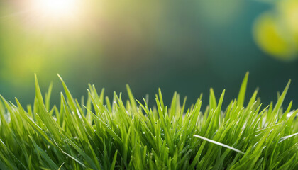 Obraz premium green grass background with bokeh