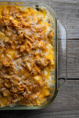 Easy baked chicken, rice, cheese, and green bean casserole recipe