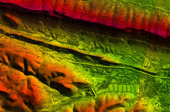 Digital Elevation 3D Terrain DEM topographic model